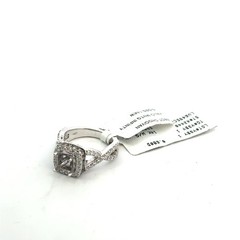Le Vian 14k engagement ring 0.68ct mounting halo with brown diamond size 3.5