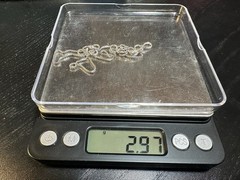 2.97g Vintage Sterling Silver 925 Box Chain Necklace 21 in