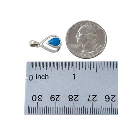 Vintage Sterling Silver 925 Turquoise Teardrop Pendant