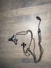 Vivienne Westwood Necklace Skull Bone rare gun metal No box