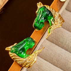 Vintage Heavy Industry Personalized Horsehead Earstuds Vintage Earrings