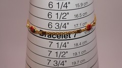 Vintage 14K 14KT Gold Italy Red Enamel Ladybug Link Bracelet Burdick 585 3.4g 🐞