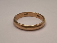 USSR Soviet Vintage Wedding Ring Yellow Gold 14K 2.27gr – Size 5.5 / 3.1mm width