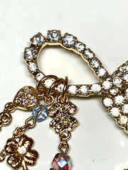 Kirks Folly MAKE A WISH MAGIC LAMP Brooch Rhinestone Charms Gold Tone 3.25″