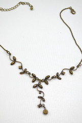 Vintage Necklace Festoon Style Necklace Beautiful Multicolored Rhinestones