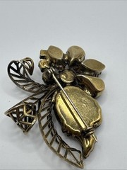 Edlee Molded Glass Multicolor Rhinestone Brooch