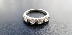 Art Deco Style Round Cut Lab Created Diamond 14k White Gold FN Engagement Ring