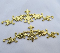 100pcs Lianas Brass Plant Filigree Finding 52x16mm Brass Stampings