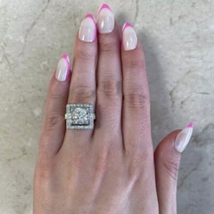 Vintage Art Deco 3.00Ct Round Cut Lab Created Diamond 925 Silver Engagement Ring