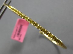 .40CT INTENSE FANCY YELLOW DIAMOND 18K YELLOW GOLD FLEXIBLE CUFF BANGLE BRACELET