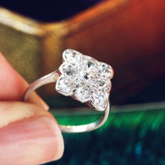 2.25Ctw White Round Cut CZ Retro Style Engagement Wedding Ring Solid 925 Silver