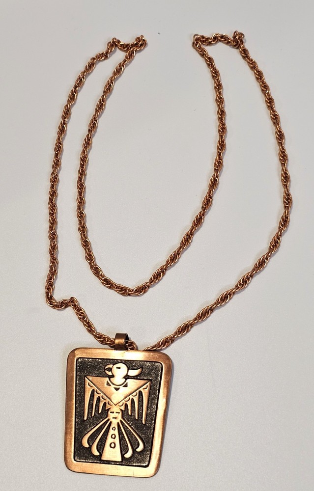 Copper Thunderbird pendant necklace
