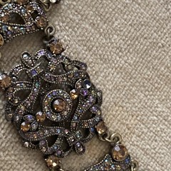 Vclm choker Goth Amber Tag As Is Colorful Purples Missing Few Color Rhinestones