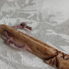 Vintage ooak Hand Carved crocodile Alligator pendant 3.5″