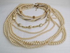 Vintage to Now Simulated Pearl Beaded Necklace Lot of 4