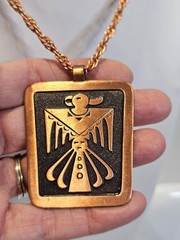 Copper Thunderbird pendant necklace