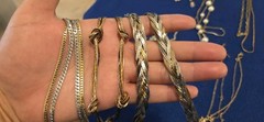Vintage Mod Necklace Lot Of 62.dainty.simple.26 Signed Monet Avon Trifari J.crew