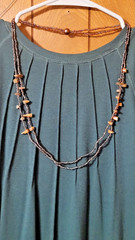 70s Vintage Double Strand Mother of Pearl Chunky Necklace