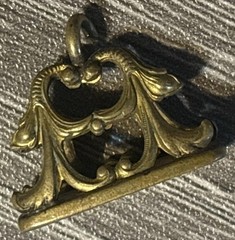 Antique Jewelry Vintage Necklace Pendant Pocket Watch Fob Gold Dolphin Charm