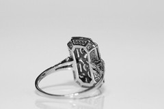 1/4Ctw White Round Cut Antique Retro Style Engagement Weding Ring In 925 Silver