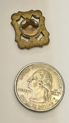 Victorian Edwardian Pink Rose Gold Front 3 Stones Cufflink Stud Button only 1