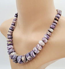 VTG 925 DTR Mine Finds Jay King Necklace 21in Dream Chevron Amethyst Rondelles