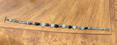 Vintage Carved Jade Rose And Amethyst Quartz Necklace Balance Wellness Luck