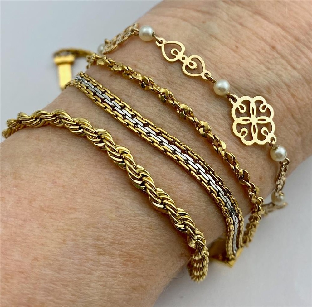 Lot of 4 Vintage Assorted Designer Bracelets Avon, Napier & Park Lane