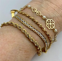 Lot of 4 Vintage Assorted Designer Bracelets Avon, Napier & Park Lane