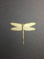 34183- 1-3/4″ Large Dragonfly Finding Stamping Brass Ox