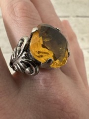 Vintage West German Adjustable Scroll Work Ring