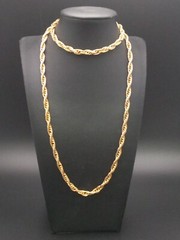 Irwin Pearl Vintage gold tone 28-in Rope Chain Design Necklace