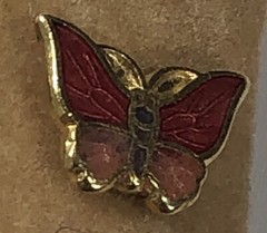 Enamel Earrings Stud Butterfly Vintage – NWT