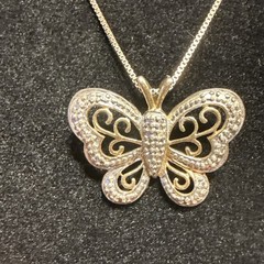 VTG 1990’s/2000’s VERMEIL BUTTERFLY NECKLACE – FINE JEWELRY 925