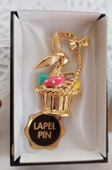 🐰 Lot #1 Vintage Now Bunny Rabbit Pin Brooch Earrings Marvella Avon Rhinestone