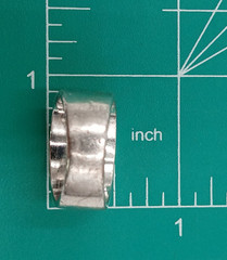 VTG 925 Ribbed Band Ring Size 7.5 Sterling Silver 7.62g 0.5in Wide Classic Flat