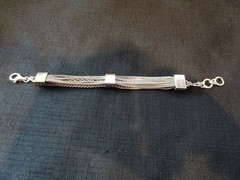# 703–VINTAGE STERLING SILVER 11 STRAND BRACELET-925–BEAUTIFUL DIFFERENT