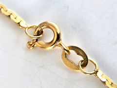Vintage 14K 585 Uno A Erre w/ a Diamond Pendant Necklace 16″ 3.38gr C link Chain