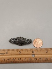 Judith Jack Marcasite Sterling Silver Brooch Pin Abstract