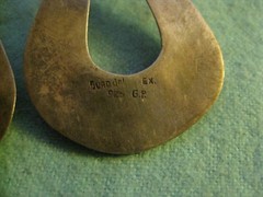 G.P. Signed Guad Jal 925 Mexico Sterling Screw Post Wavy Overlay Earrings