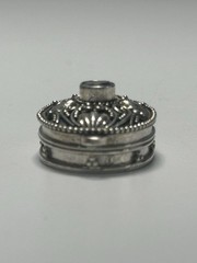 VTG Sterling 925 Hallmark Scrolls Flowers & Swirls Photo Locket Pendant Necklace