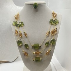 Estate Jewelry 2pc Set #21 costume statement this Set Is Absolutely Beautiful