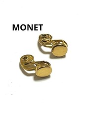 MONET Gold Tone Hoop Clip-On Earrings Simple Elegant Vintage Style