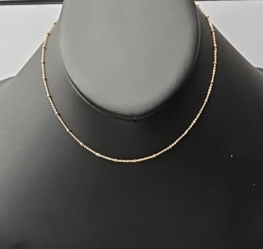 Vintage Gold Tone Beaded Chain Marked “LC” Lauren Conrad