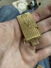 Vintage De Cesare 18K Gold Plated Mesh Bracelet Mens Woman’s Jewelry