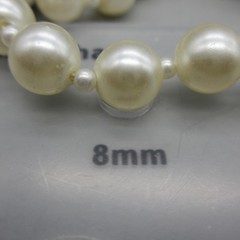 Vintage Hong Kong Necklace Simulated Pearl Graduated Double Strand 24 Inch