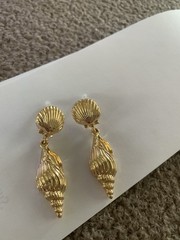 Vintage Style Bohemian Elegant And Fashionable Seashell Conch Design Earrings