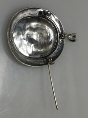 ART NOUVEAU STYLE STERLING SILVER VICTORIAN BEAUTY BROOCH/PIN