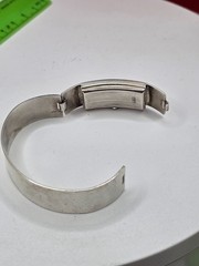 Vintage Sterling silver Italian Le Monde 17 rubies bangle wrist watch