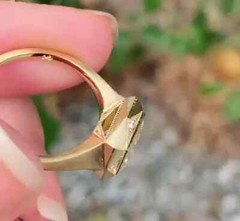 Art Deco Style 2Ct Princess Cut Lab Created Diamond 14K Gold FN Engagement Ring